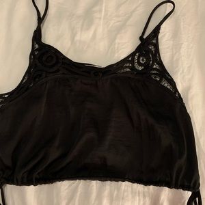 Free people black crop top